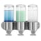 Simplehuman Triple Wall Mount Shower Pump, 3 x 15 fl. oz. Shampoo and Soap Dispensers, Stainless Steel BT1029 - alternate 1